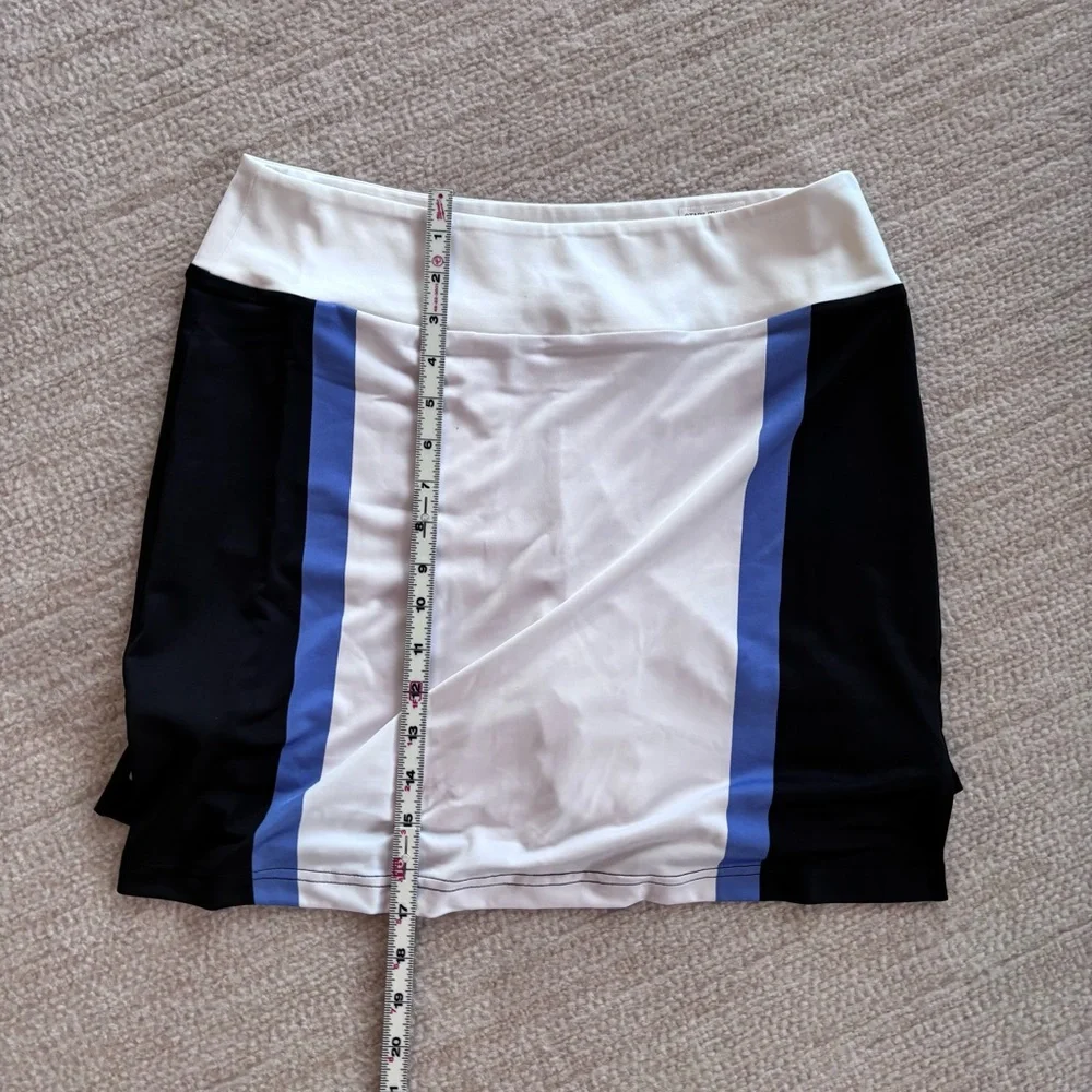 White Athletic Golf Skort with Blue and Black Side Panels NWT - Picture 7 of 11